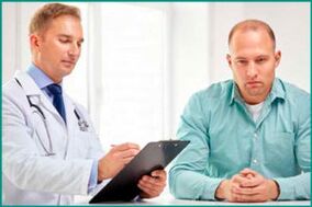 Patient at the doctor's reception