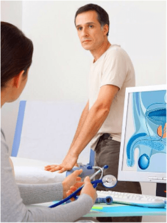 The identification of the type of prostatitis in a man