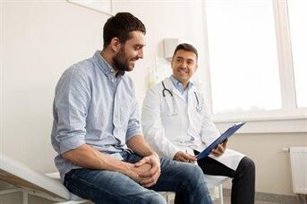 The urologist prescribes a course of treatment for prostatitis to the patient